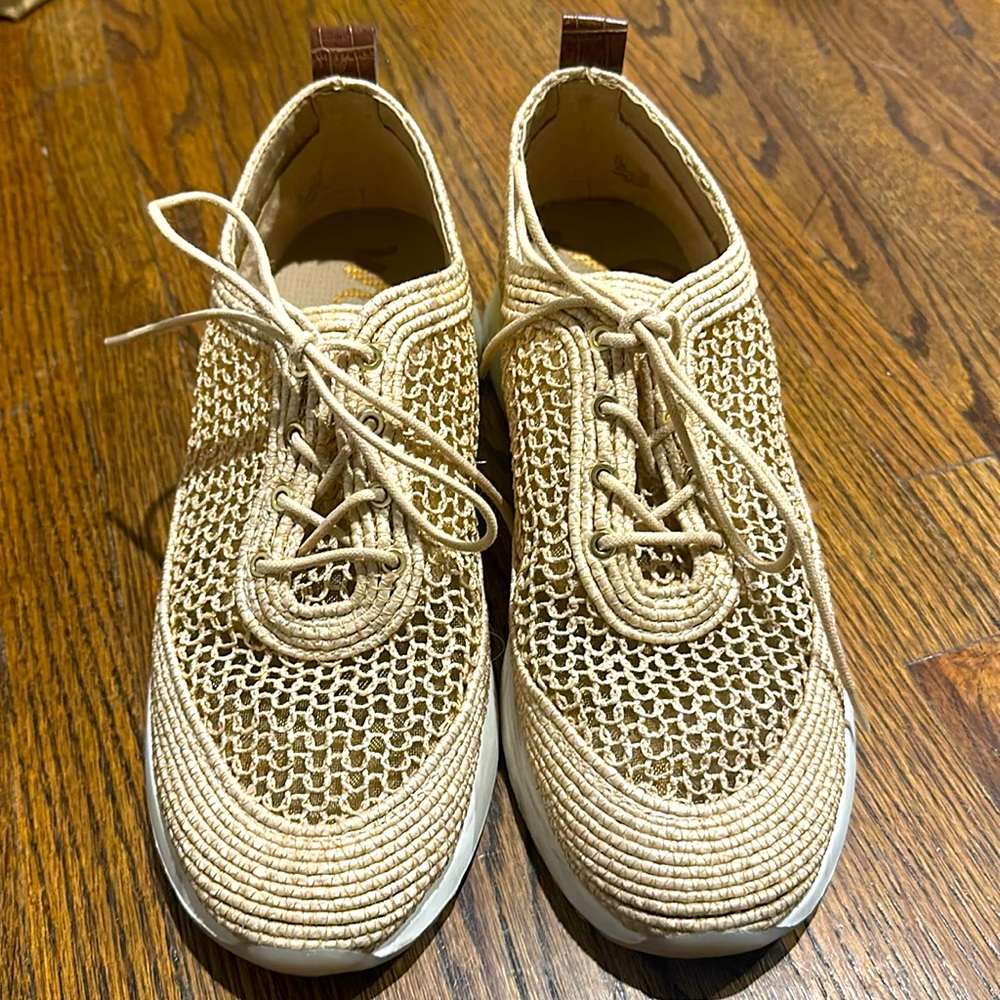 Sam Edelman size 9 Delma Raffia Sneaker in Natural
